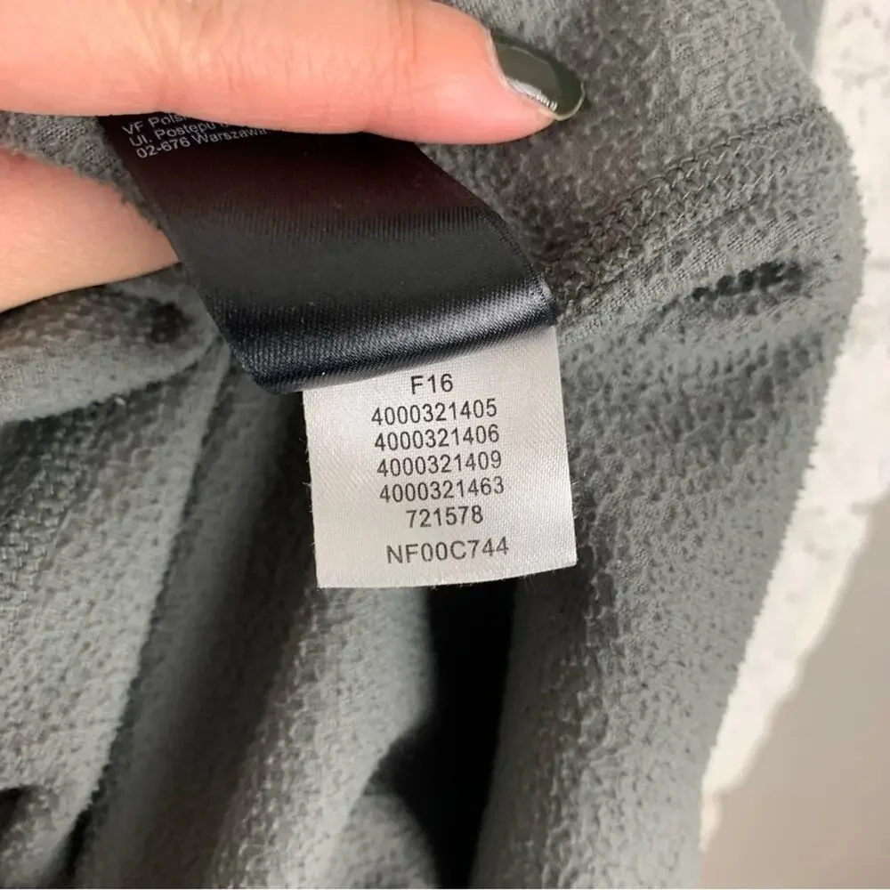 The North Face Green/Grey Fleece Pullover Half Zip Jacket XL